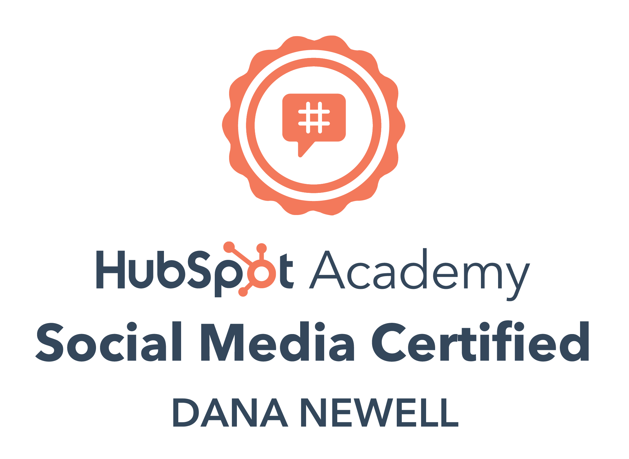 HubSpot Academy Social Media Certification Image